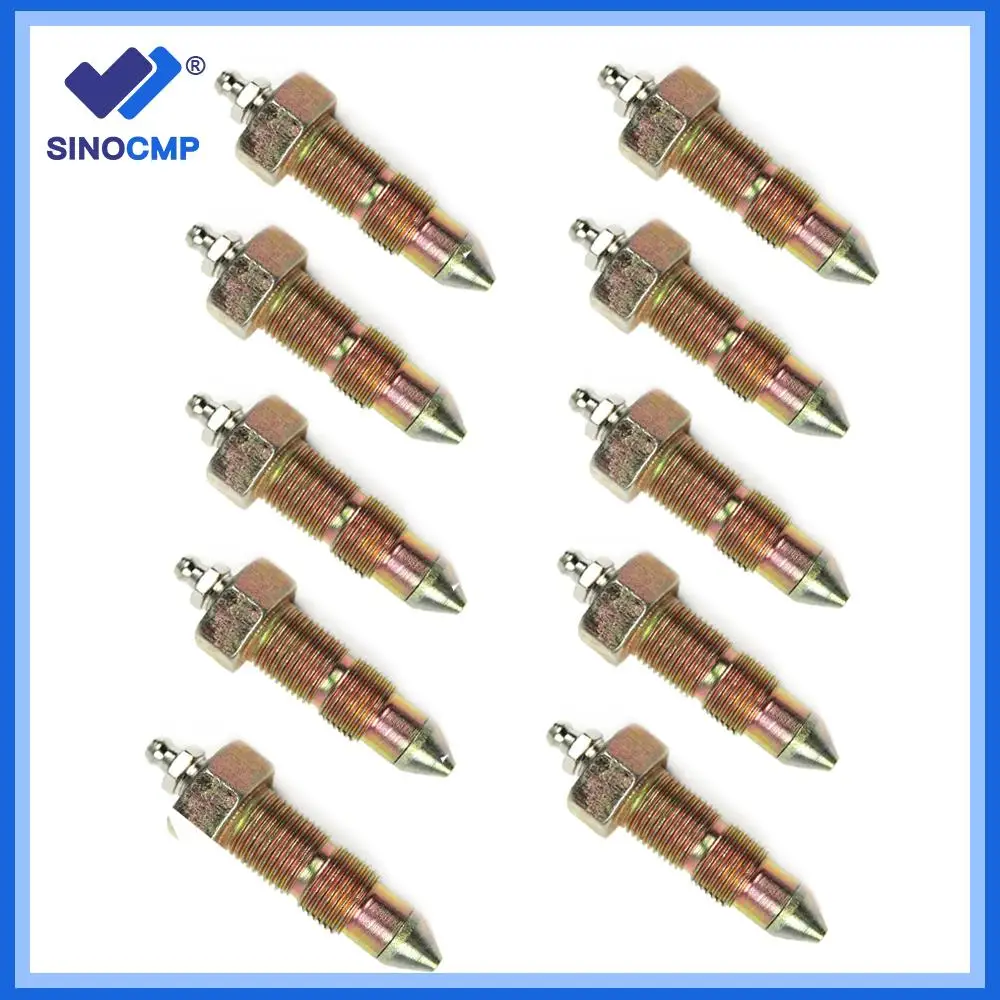 

10pcs 2444P803 Grease Valve set Fits Kobelco Excavator SK100 SK120 SK200 SK300 SK400 Excavtors Parts