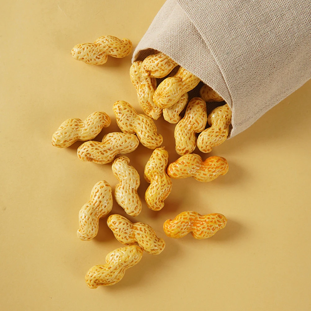 

6 Pcs Ornament Decorative Peanut Adornment Whole Grains Decoration Pvc Artificial Models