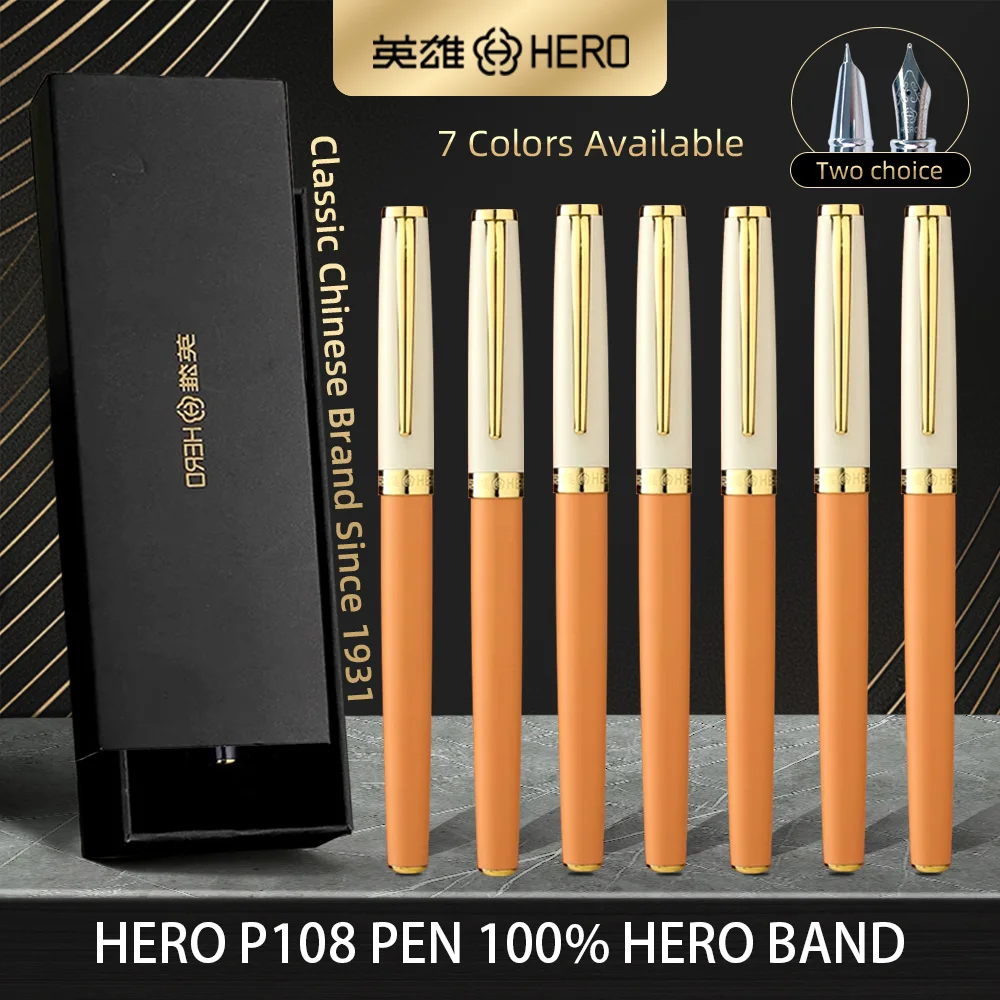 

Брендовая ручка Hero P108, красочная, 0,5 мм, иридиевое золотое перо, специальная ручка для практики письма, ценная детская ручка, школьные принадлежности