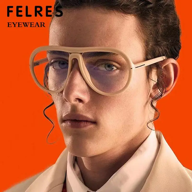 Designer Oval High Definition Blue Light Blocking Reading Glasses Men Women Clear Lens Optical Eyewear Prescription Glasses