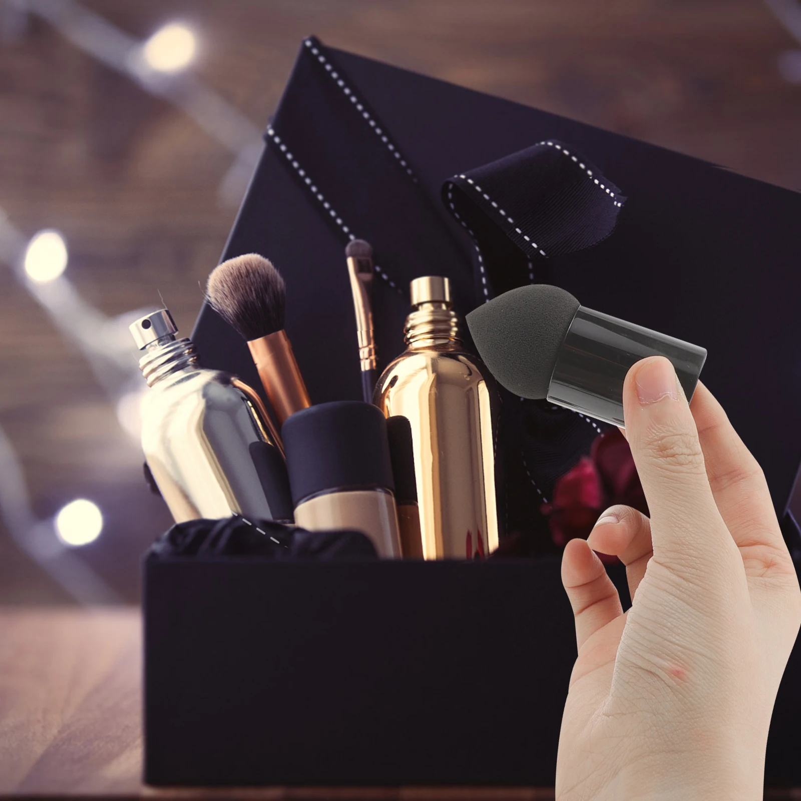 3 pçs conjunto de esponjas para mulheres meninas fundação corretivo mistura ferramenta beleza portátil viagem tamanho maquiagem esponja