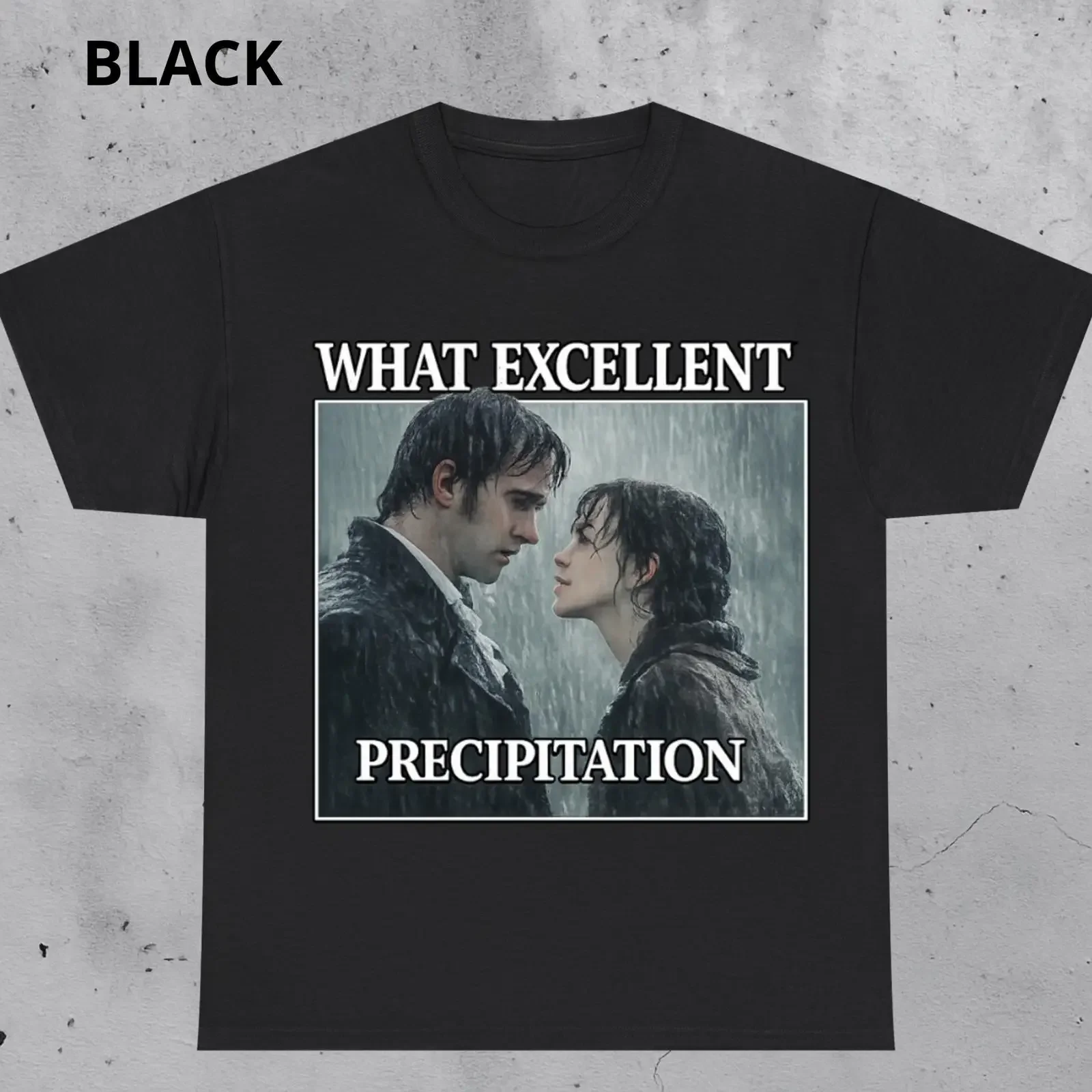 What Excellent Precipitation Pride and Prejudice T Shirt Funny Mr Darcy Jane Austen Meme Book Lover  vintage Washed Soft