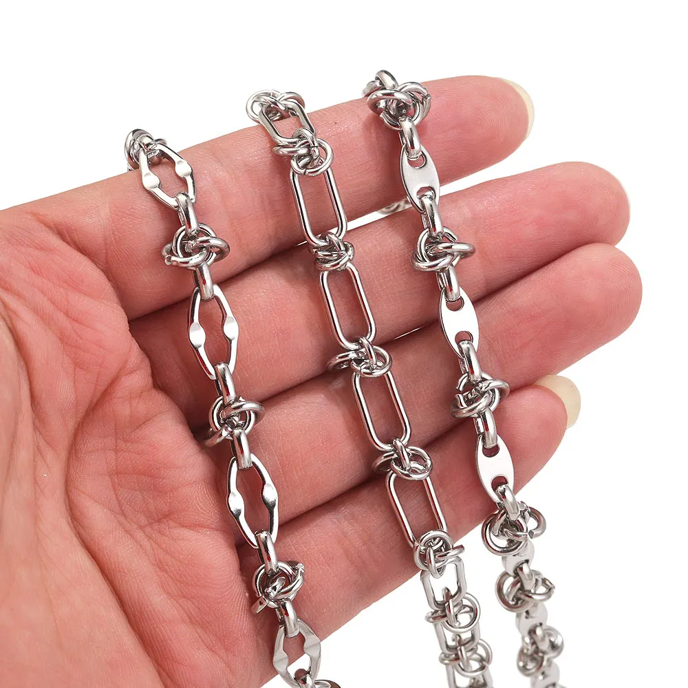 1 meter Stainless Steel Big Chains For Jewelry Making Thick Big Chain DIY Jewelry Handmade Necklace Bracelet Chains Supplies