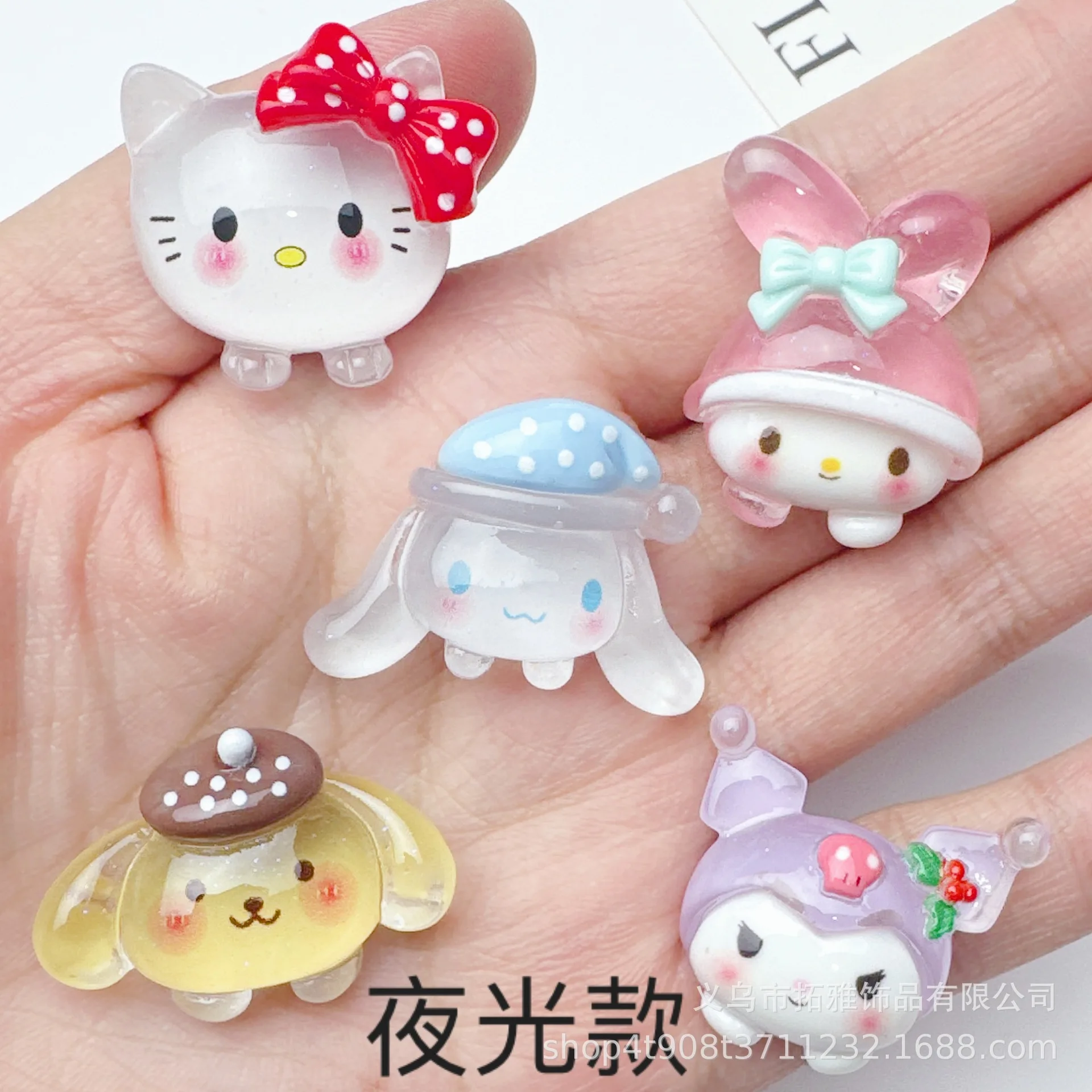 5 Pcs New Cartoon Transparent animal head Series Resin Scrapbook Diy Jewelry hair clips Ornament Accessories