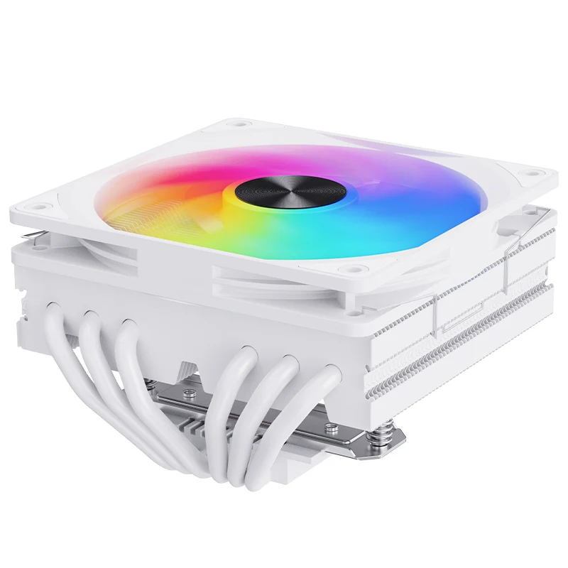 6 Heatpipes CPU Cooler Fan ARGB Low Profile Radiator Low Fan Noise Ultra Slim 4Pin PWM Computer Game MC75-6