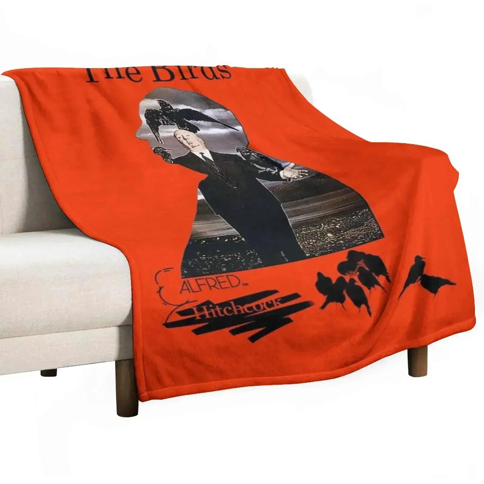 Alfred Hitchcock - The Birds (Orange Version) Throw Blanket Sofa Throw Luxury Throw halloween Quilt Blankets