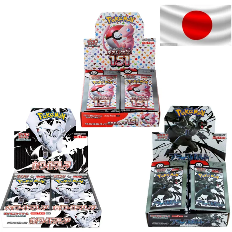 140 pièces/boîte, cartes à collectionner Pokémon version japonaise, TCG Sv11W Black Flare Classics, boîte d'extension booster, cartes à collectionner Pokémon, 20 paquets de cartes, jouets