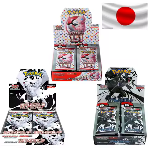 140pcs/Box Anime Pokemon Japan Version TCG Sv11W Black Flare Classics Expansion Booster Box Pokemon Trade Card 20 Pack Card Toys