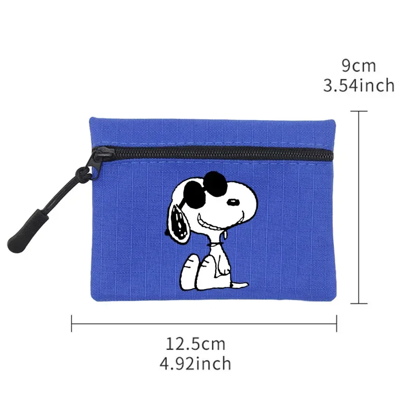 Snoopys Mini portamonete Cartoon Kid Canvas Wallet Zipper Money Pouch simpatico porta carte di credito Kawaii Key Storage Bag regali