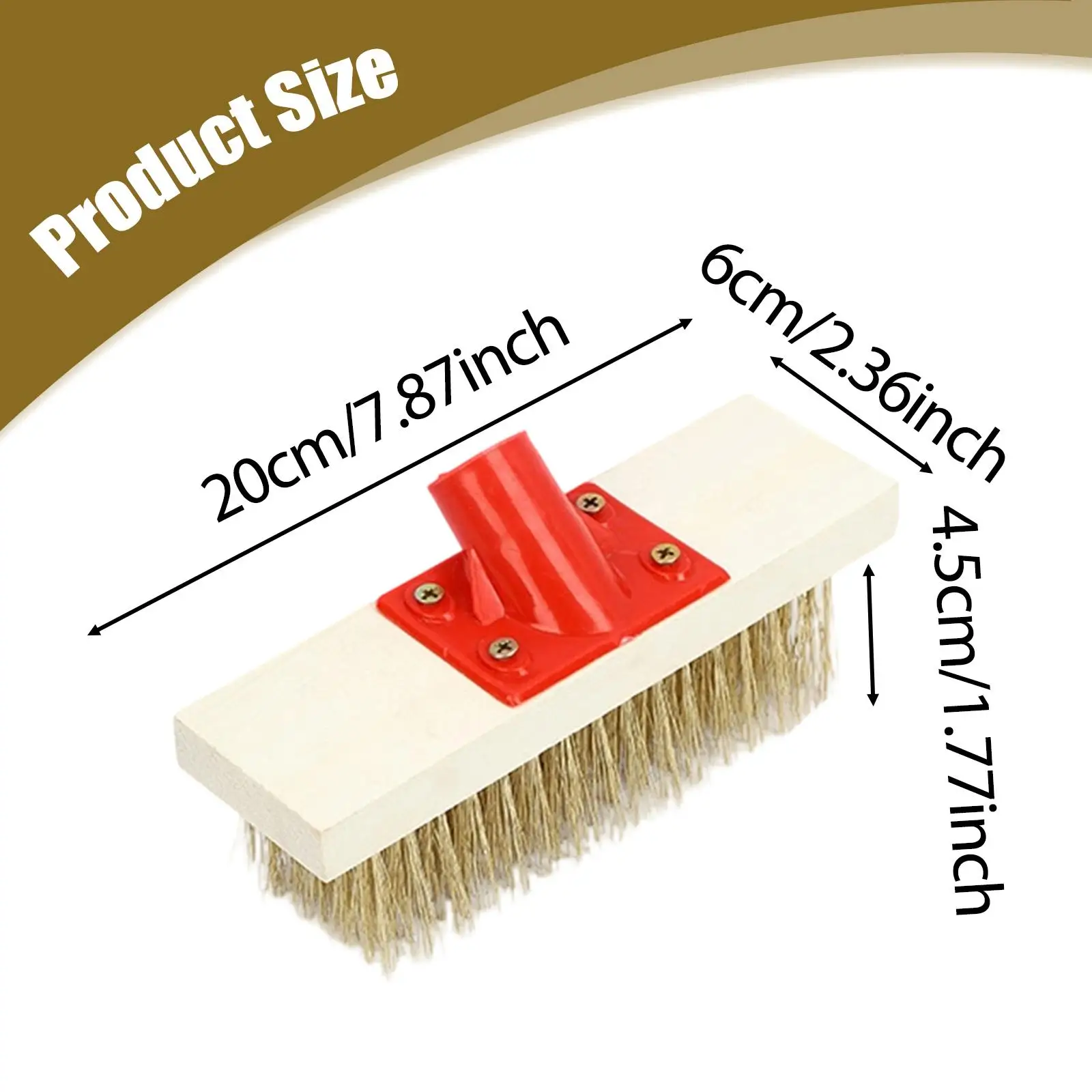 Durable Scrubber Brush Head Stainless Steel Wire for Garage Bathtub Deck and Rough Surfaces Cleaning