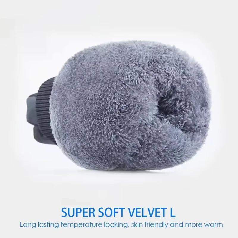 Winter Snowboard Ski Gloves PU Leather Non-slip Touch Screen Waterproof Motorcycle Cycling Fleece Warm Riding Gloves 2026New