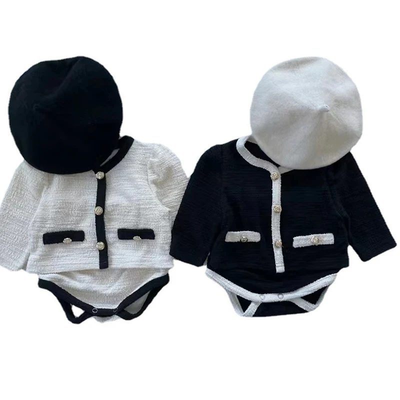 Children’s Clothing Set Autumn&Spring New Kids CHAN&L Coat+Shorts for Newborn Baby Sweet Jogger Set 2 Pieces for Toddler Girls