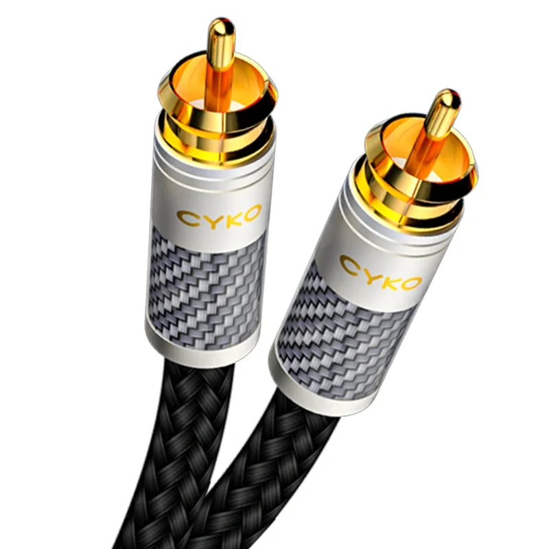 CYKO Hifi 75Ω RCA vers RCA mâle SPDIF HD câble coaxial numérique pour projecteur DVD amplificateur de haut-parleur TV
