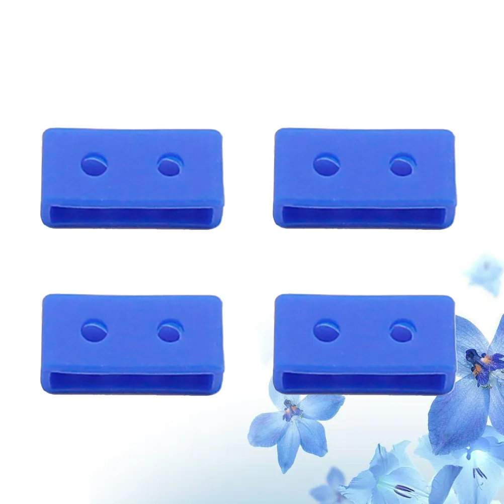 4Pcs Silicone Watch Band Strap Loops 18Mm Retaining Rings for Secure Strap Hold Easy Installation Sturdy Wear-Resistant