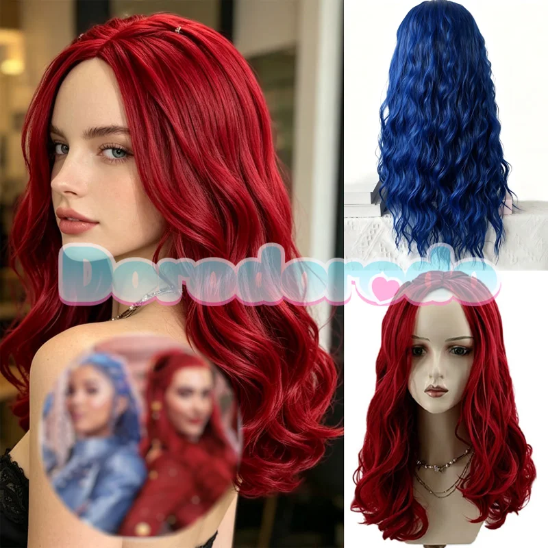 Wicked Wonderland Red Cosplay Wig Chloe Charming Cosplay Wig Buckle Net Wig 50CM Hair For Hallowmas Party Adult Women Props