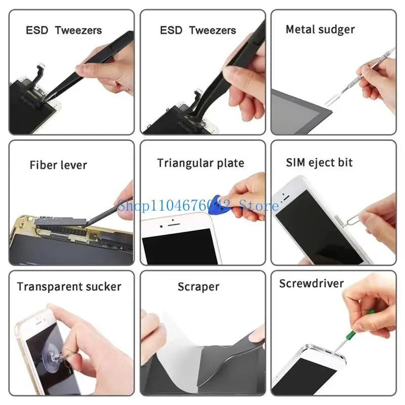 652F Slant Flat Tip Tweezer Pointy/Curved Tips Tweezers for Electronics Jewelry-Make