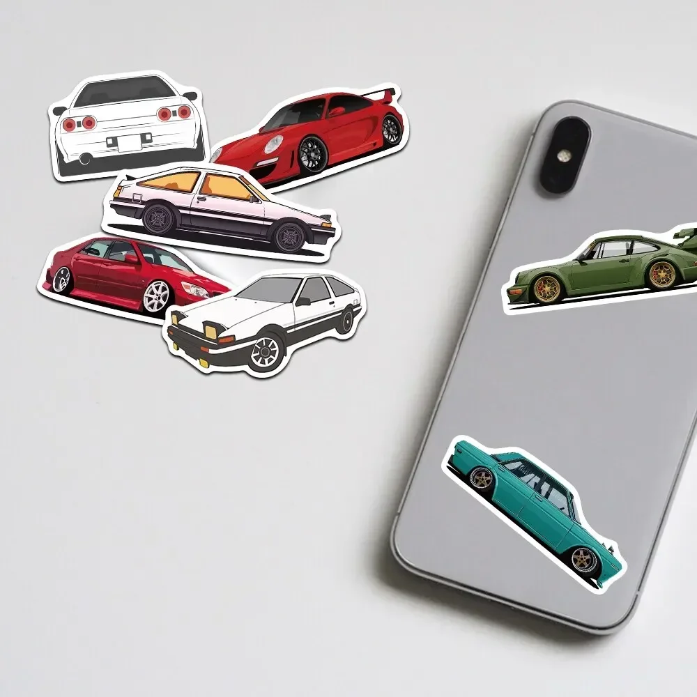 50PCS JDM Retrofit Racing Car Graffiti Stickers Laptop Guitar Luggage Bike Skateboard Waterproof Sticker Decal Kid Toy