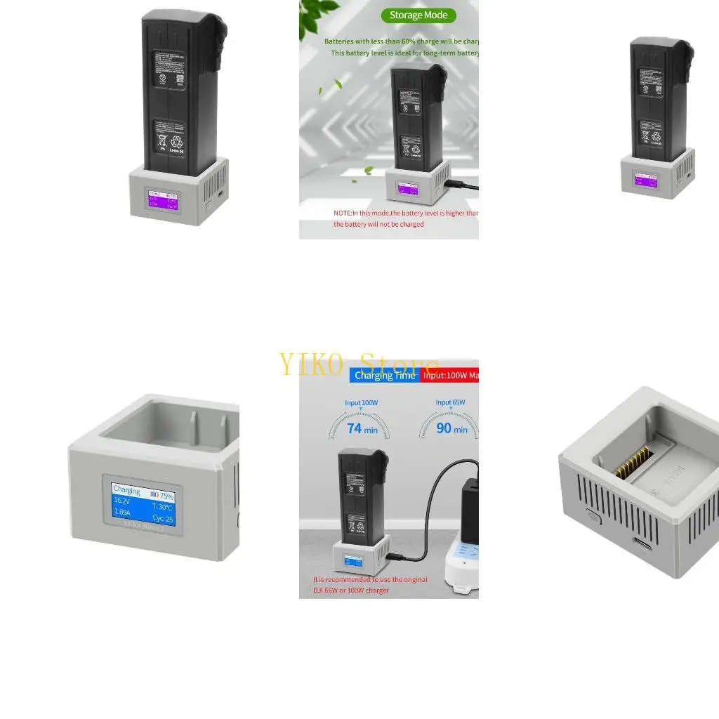 

K32C Высококачественное USB-зарядное устройство для летного аккумулятора 3/3Pro с цифровым дисплеем