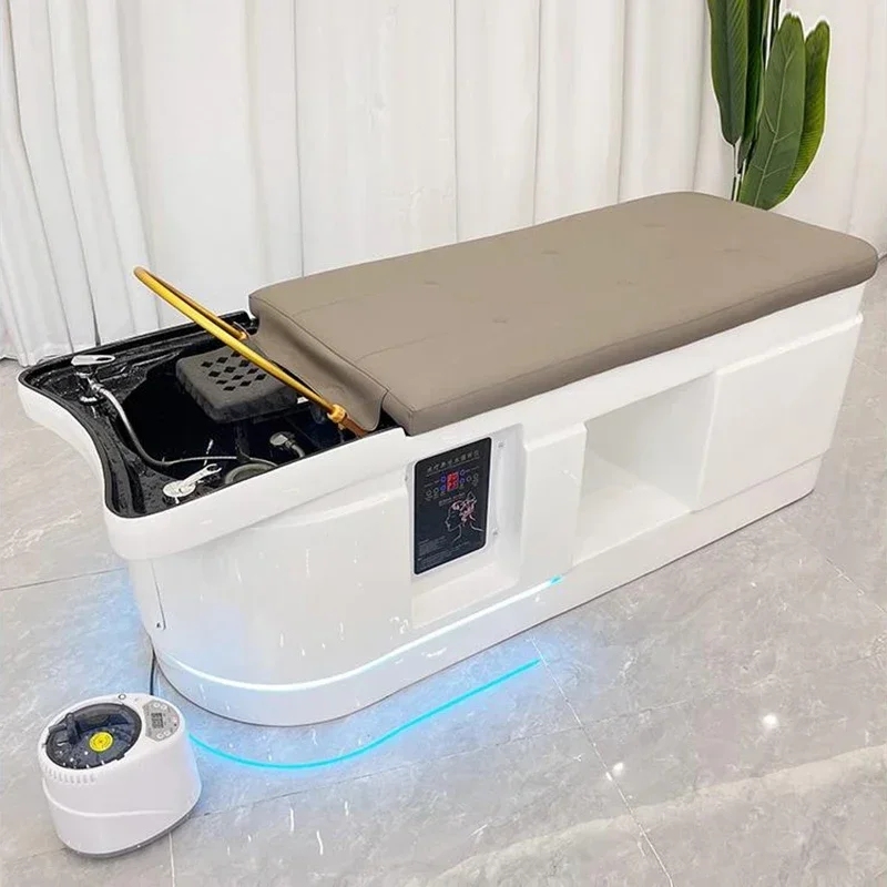Professional Salon Makeup Beauty Washing Chinese Spa Hair Reclining Cosmetic Men's Shaving Shampoo Mobilier Coiffure Bed Massage