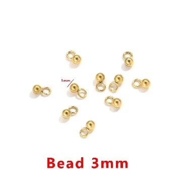 20pcs Stainless Steel Solid Ball Beads for DIY Jewelry Making