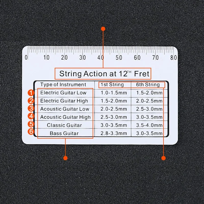 1pc Guitar String Action PVC Gauge String Pitch Ruler Suitable For String Instruments Such As Guitar Bass Mandolin Banjo