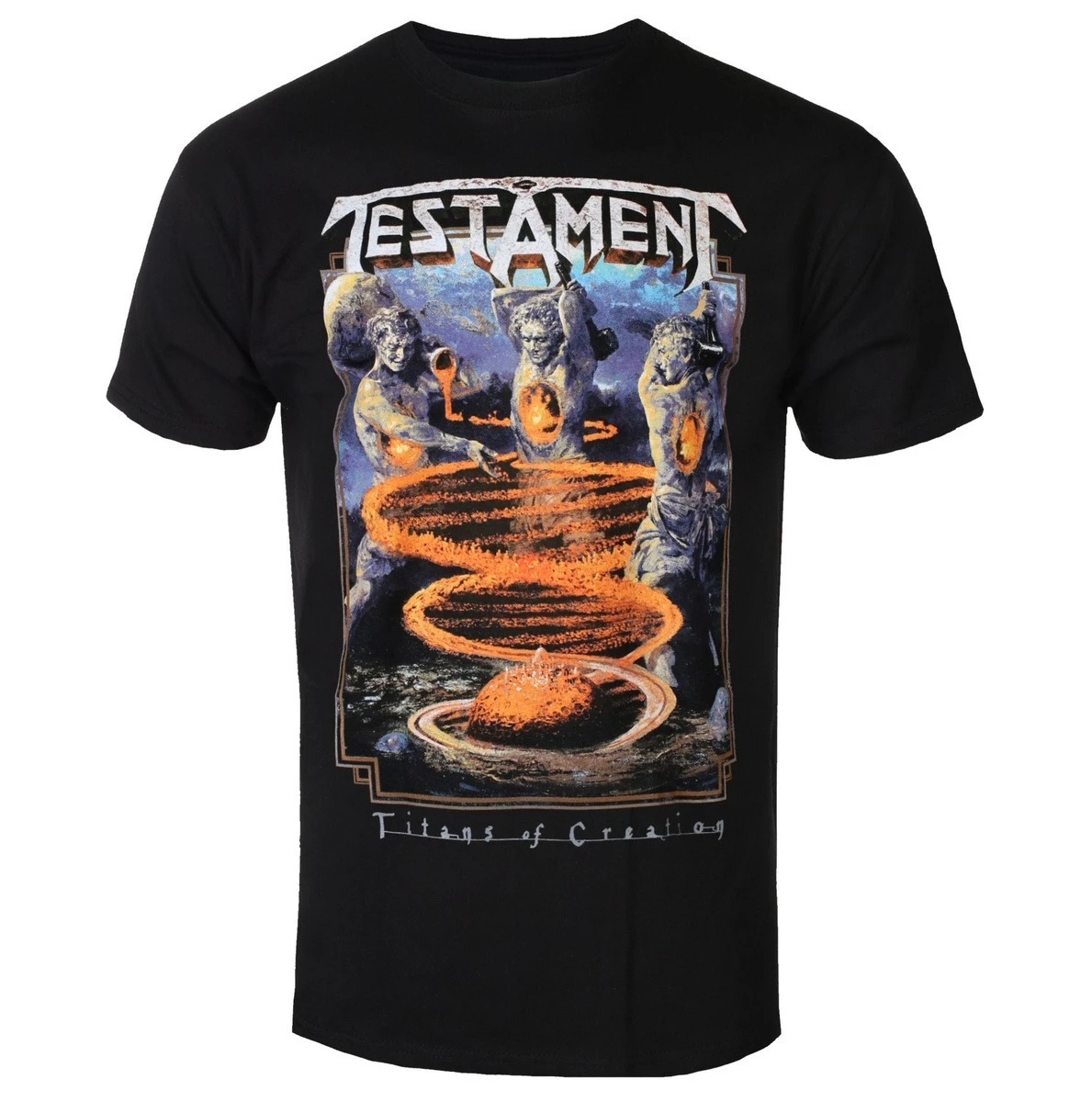 

TESTAMENT TITANS OF CREATION Clothing Pattern Printing Summer Luxury Brand Cotton Men's and Women's T-shirts Short Sleeves
