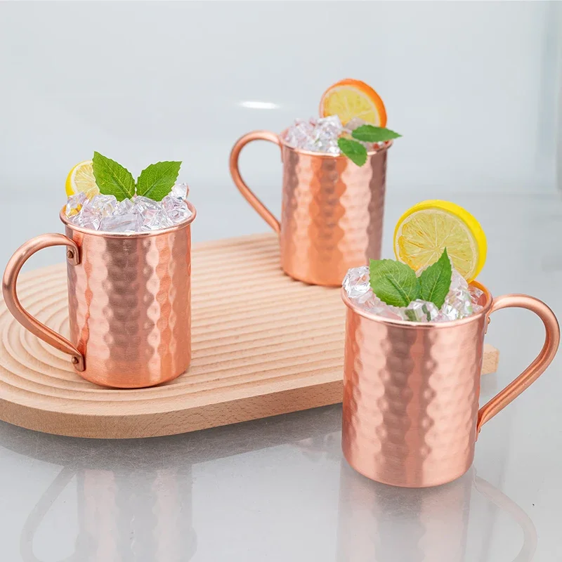 100% 400ml Copper Moscow Mule Mug 1/2/3/4PCS Durable Coppery Beer Mugs Coffee Mug Milk Cup Pure Copper Bar Cup