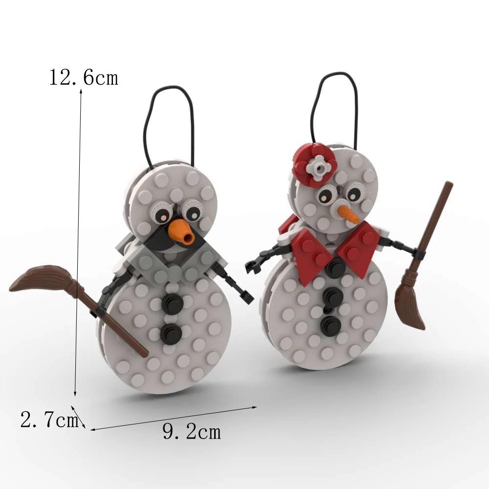 

MOC building block accessories, Christmas theme, Christmas snowman pendant, ABS plastic, children's holiday gifts