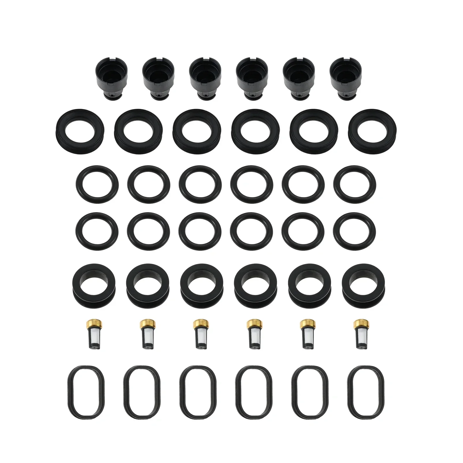 6 Sets 2320946090 FJ963 Fuel Injector Seal Repair Kit For Lexus GS300 1998-2005 IS300 2001-2005 SC300 98-2000 Toyota Supra 1998