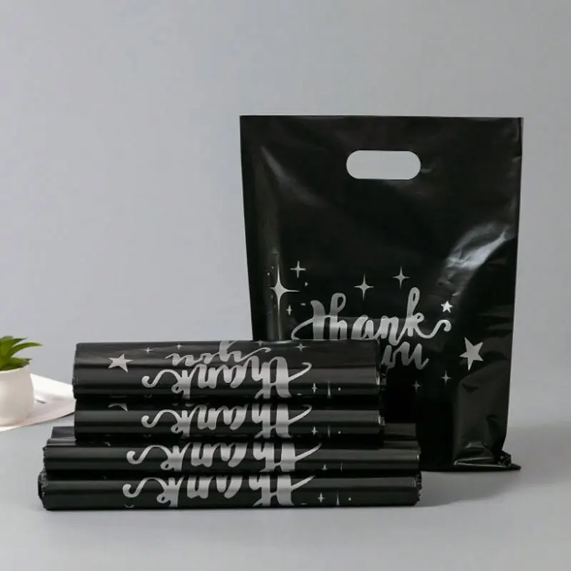 20/50/100 قطعة شكرا لك أكياس للهدايا البلاستيك كاندي كوكي التعبئة والتغليف حقيبة لحفل زفاف عيد ميلاد تفضل لوازم الأعمال الصغيرة