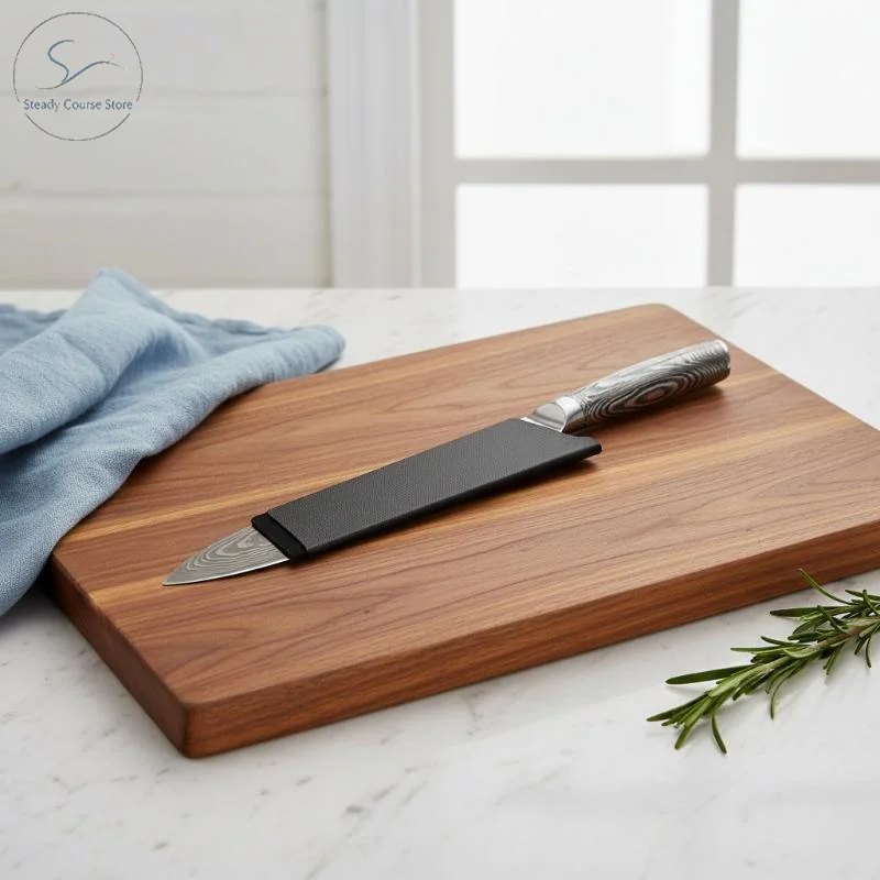 Sharp Edge Chef Knife With Sheath 8 Inch Santoku Sashimi Sushi Slicer Cleaver Multipurpose Kitchen Slicing Tool