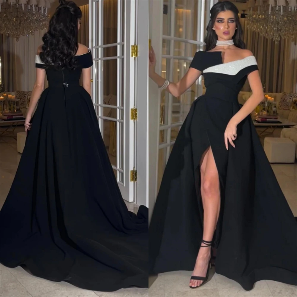 Customized Jiayigong Fashion Off-the-shoulder Sheath Cocktail Sequin Draped S Occasion Evening Gown birthday dress for women