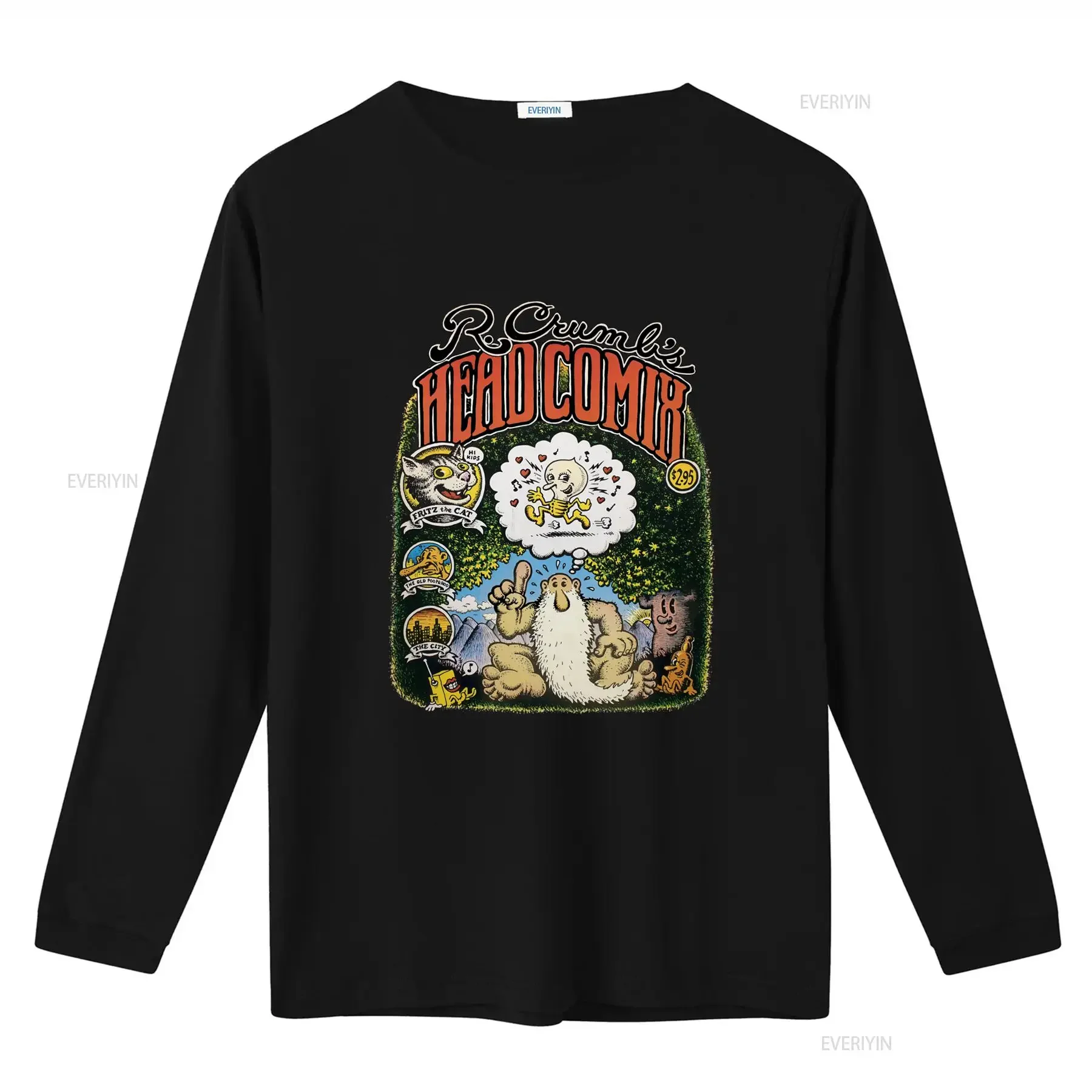 Robert Crumb Rcrumb Head Comix T Shirt Comics Underground vintage Washed Casual Slightly Versatile Unisex streetwear