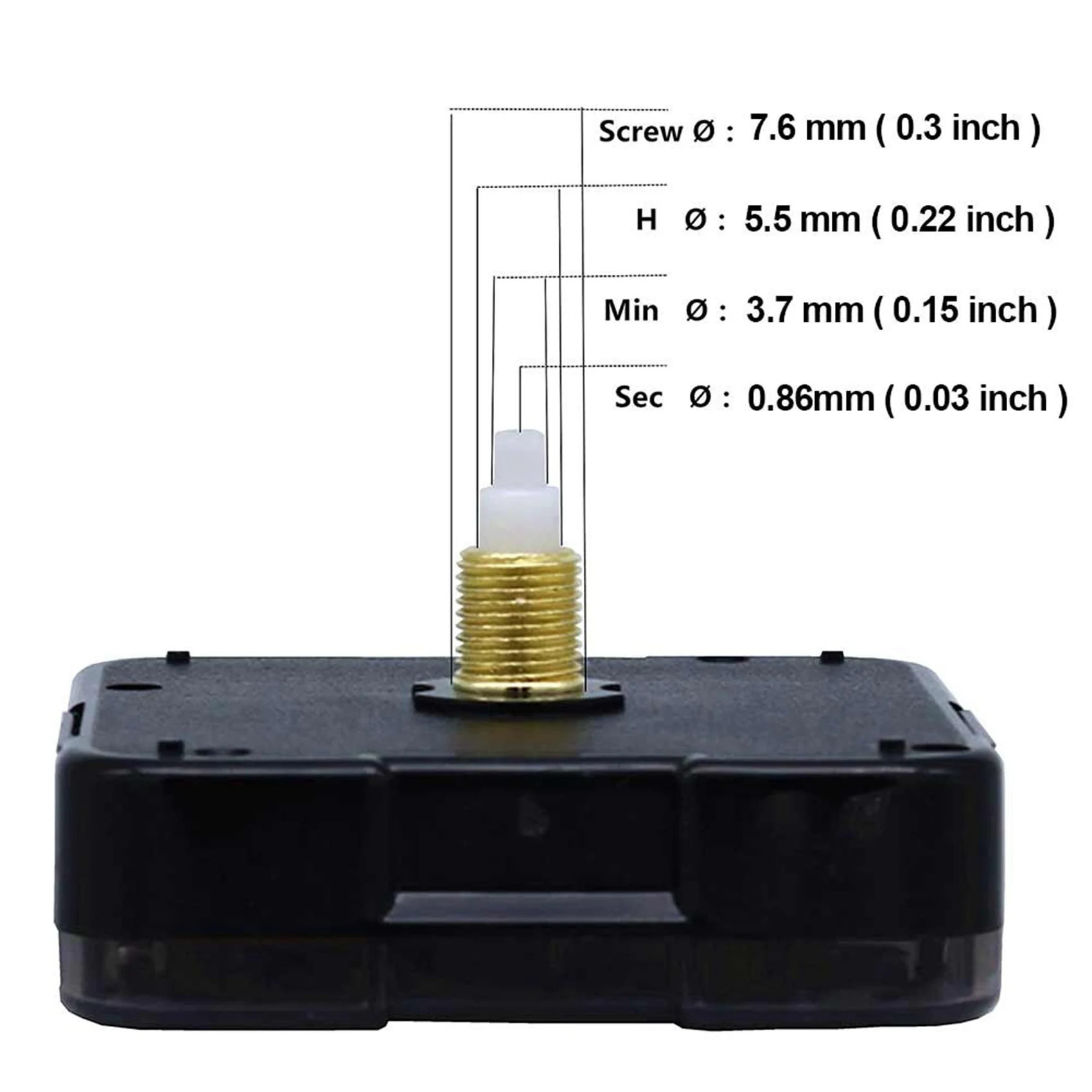 【HOT N07R】 2Pcs Silent DIY Quartz Wall Clock Movement Mechanism Kit for Repair Parts Replacement Home Decor Timepiece Tools 16mm
