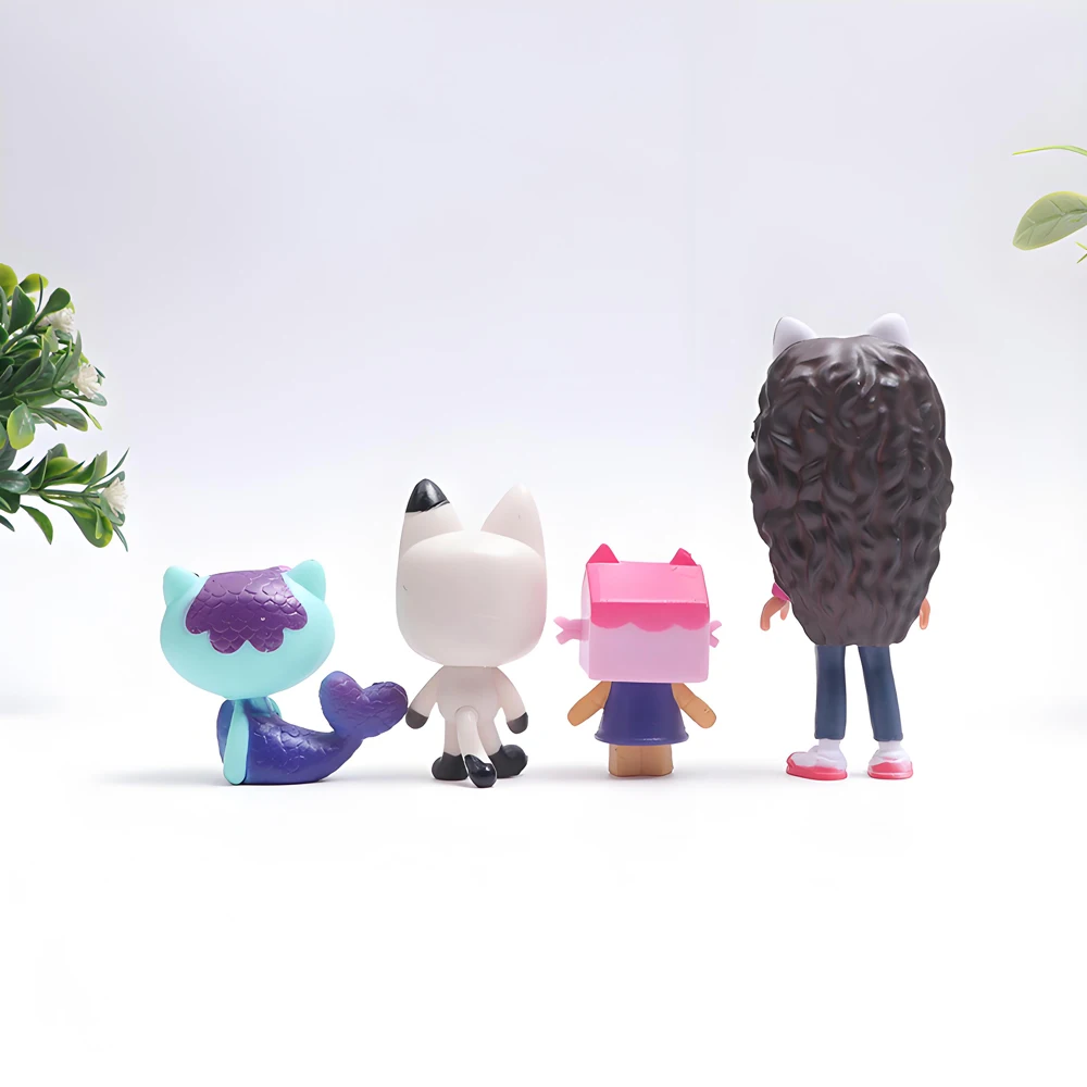 @ 13 pçs gabby dollhouse anime figura brinquedo carro sorridente gato abraço gaby menina bonecas mercat dos desenhos animados figura de ação criança natal presente aniversário