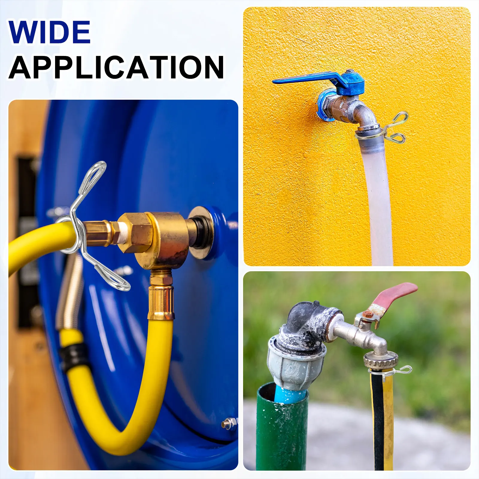 5 Stück Kraftstoffleitungsschlauchklemmen 36/40/42/45/48/50/55/58/60/62/75 mm 304 Edelstahl-Schlauchfederklemmen