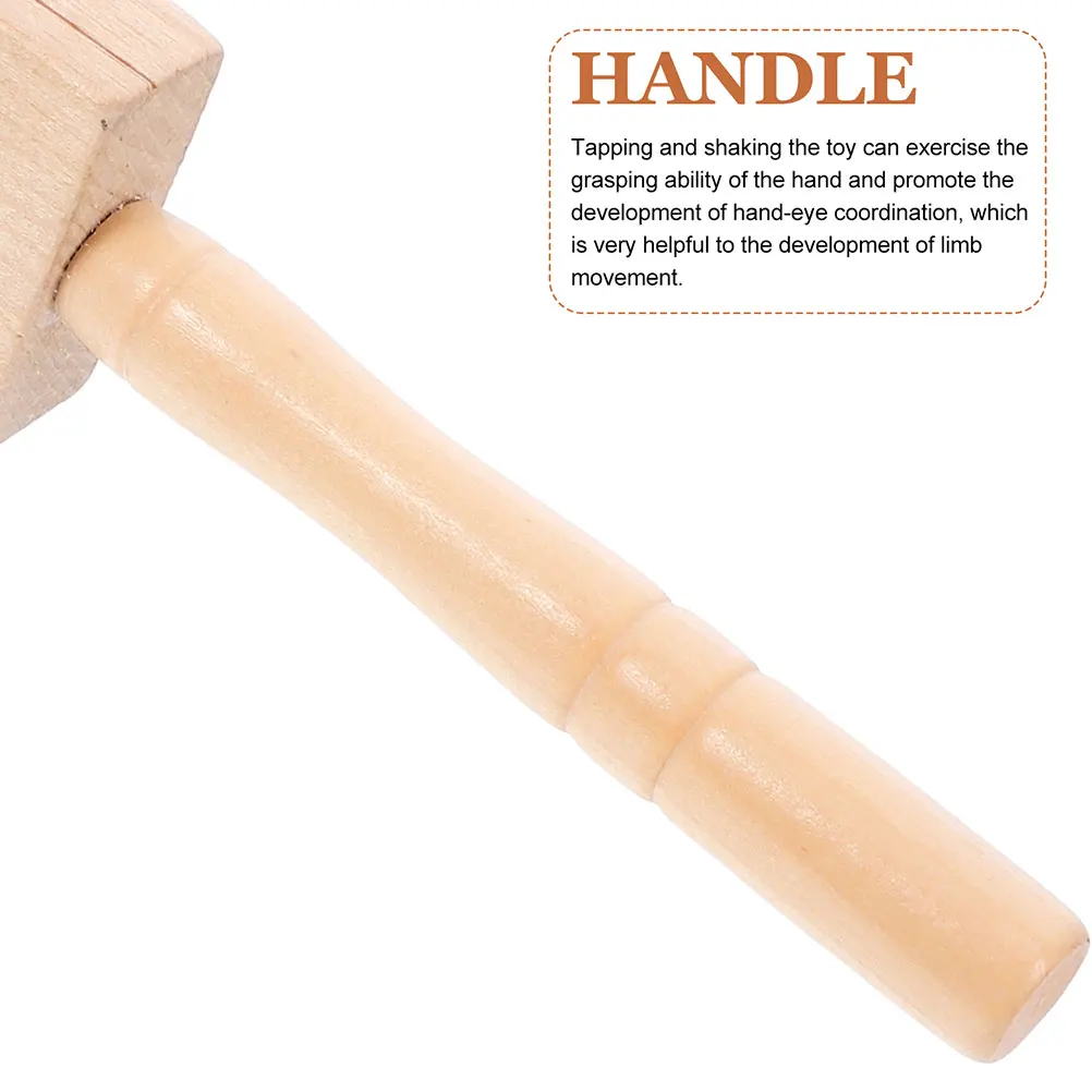 2Pcs 어린이 악기 나무 징글 스틱 부드럽고 안전한 유아 쉐이킹 장난감 긴 서비스 수명 교육 보조