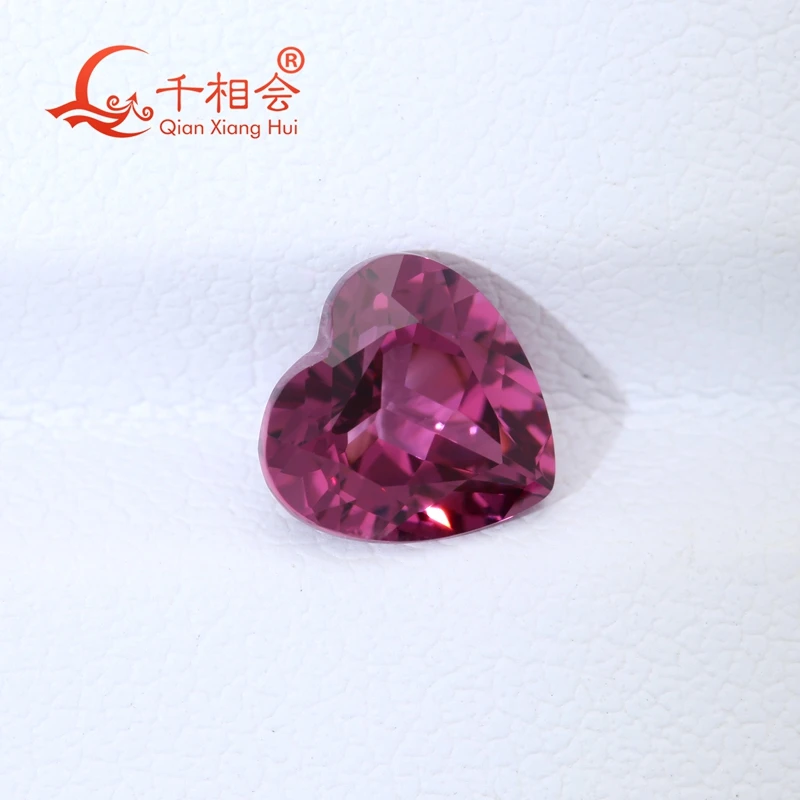 

1,67 карата Натуральный Фиолетовый Розовый Гранат в форме сердца Натуральная огранка Свободный драгоценный камень Сертифицированный GRC