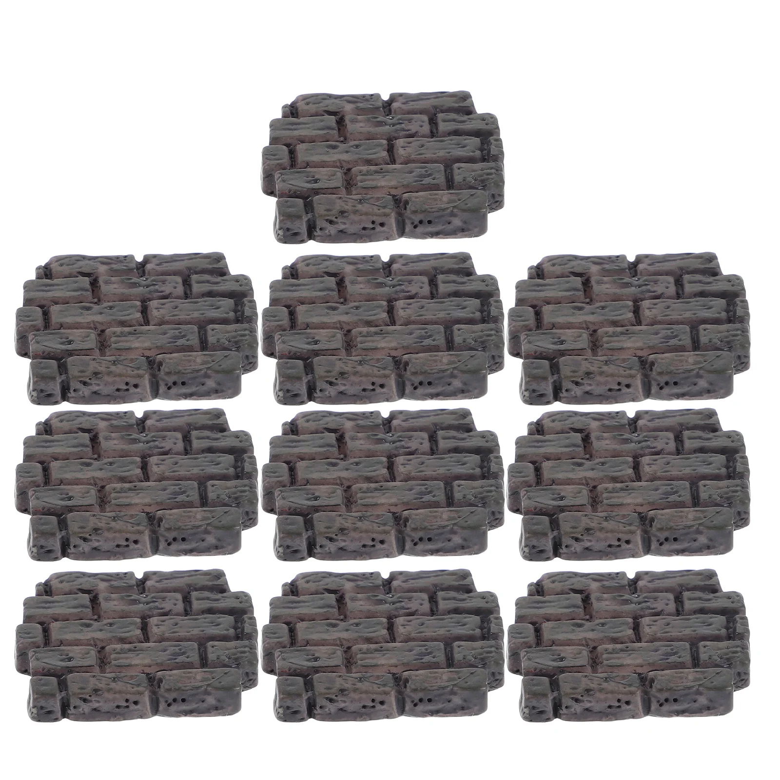 

10pcs Micro Landscape Decor: Realistic Miniature Bricks For Diy Craft Architectural Building Garden Diorama Dollhouse Scenic