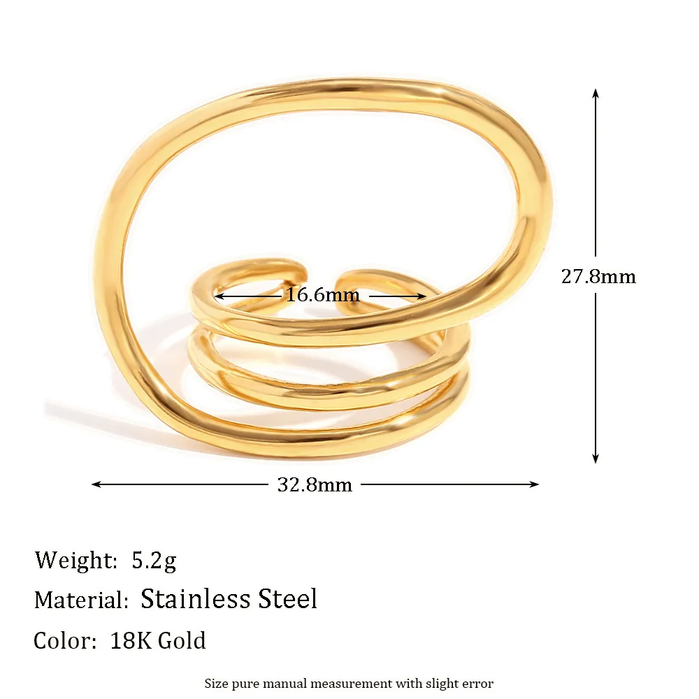 

18K Gold Plated Stainless Steel Fashion Jewelry Ring Fine Jewelry Rings for Women Stylish Rings Jewelry for Any Occasion