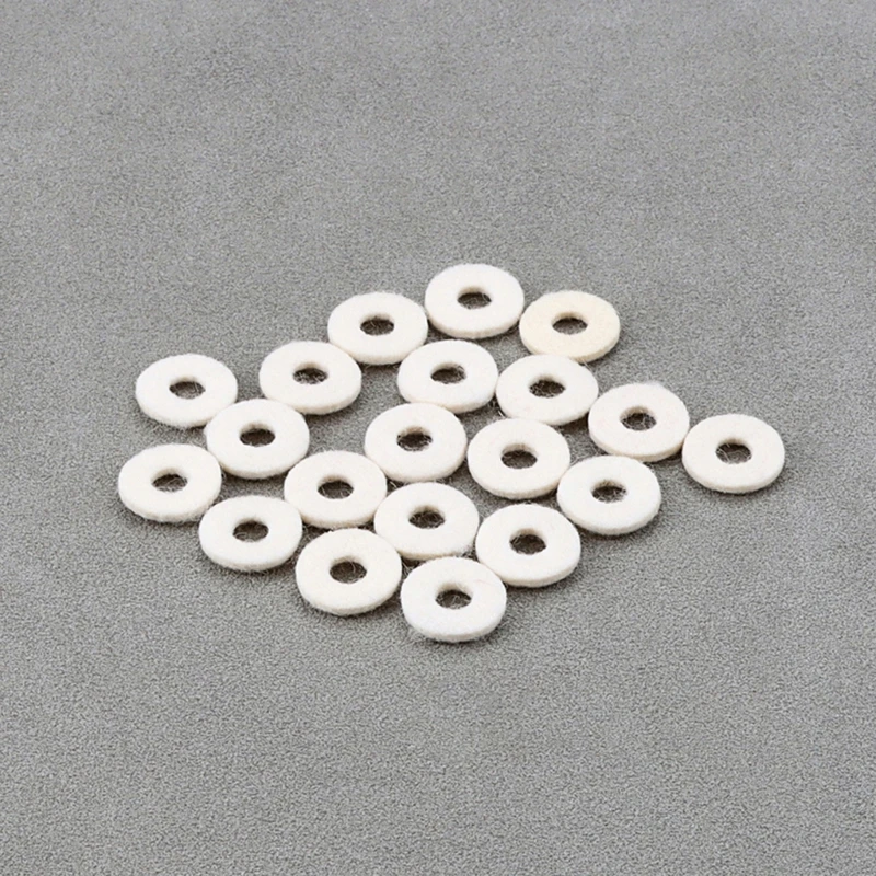 20Pcs Trumpet Valves Felt Washers Cushion Trumpet Top Felt Pads Replacement 69HD