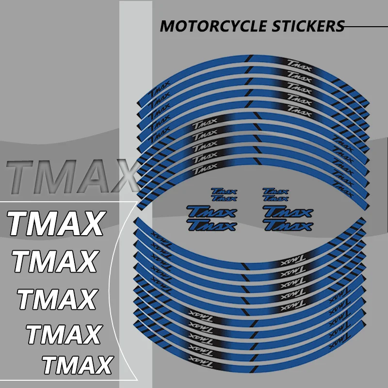 

For TMAX530 DX/SX TMAX560 TECHMAX TMAX 500 530 tmax560 Motorcycle Stickers Front Rear Reflective Sticker Wheel Stripes Decals