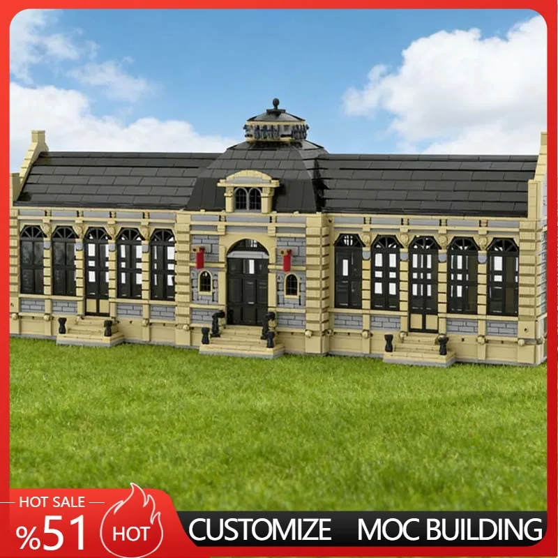 4018 Pezzi Stazione Centrale della Città MOC, Blocchi da Costruzione Modulari Personalizzabili, Design Creativo Educativo, Giocattolo Fai-da-Te per Ragazzi, Regalo di Compleanno