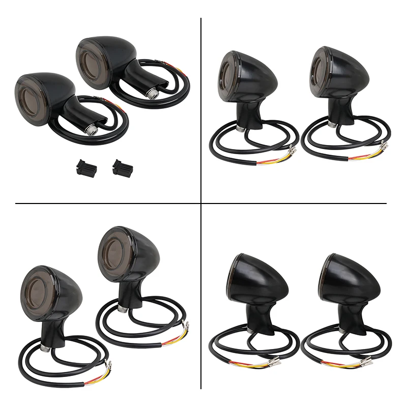 Motorcycle Rear LED Turn Signals Brake Running Light Black For Harley Sportster XL883 XL1200 72 48 1992-up