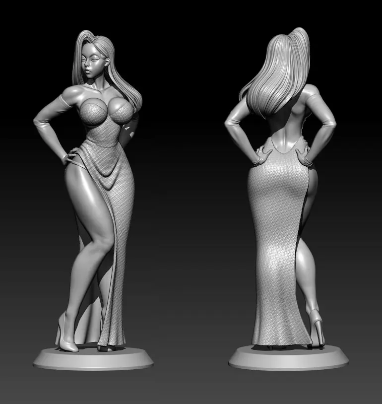 1/18 100mm 1/24 75mm Resin Model Figurine Model Cartoon Girl Unpainted Sculpture Figurine No Color RW-1011