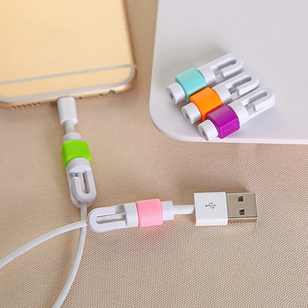 

8 Pcs Number Data Cable Protective Sleeve Earbuds Strap Organizer Headphone Winder