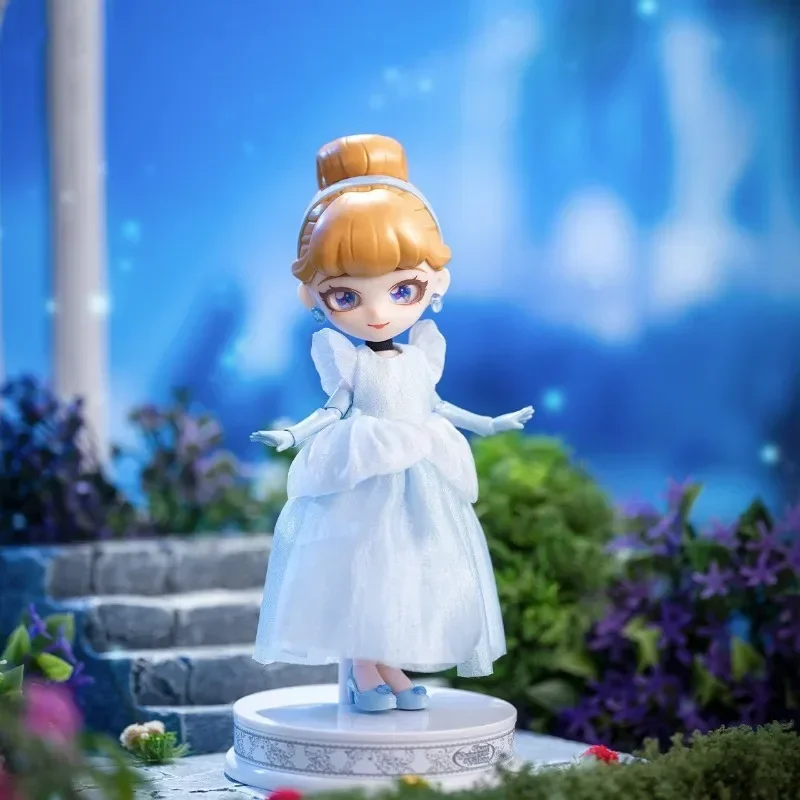 Disney Princess Dress Up Action Figures mobili Frozen Elsa Ariel Beauty Cartoon Doll Desktop Ornament Ragazze Regali giocattolo per bambini