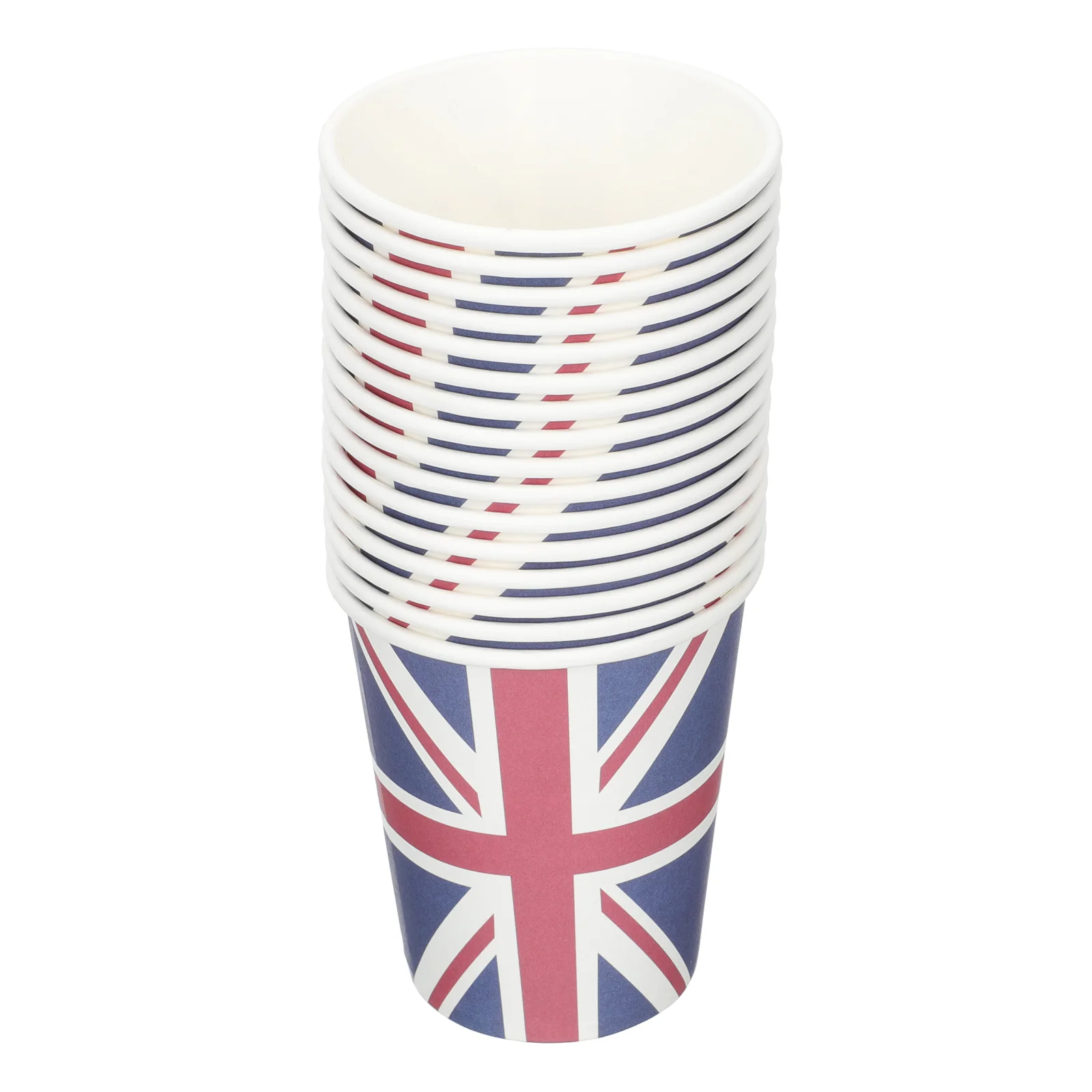 16 Pcs Cup British Flag Paper Home Supplies Party Cups Union Jack Patterns Plate Decorative Water Household