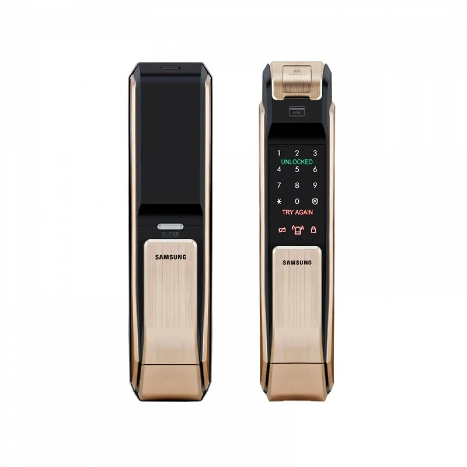 

Smart locks for doors home samsung digital electronic lock fingerprint password keyless lock SHS-P718 gold color English version