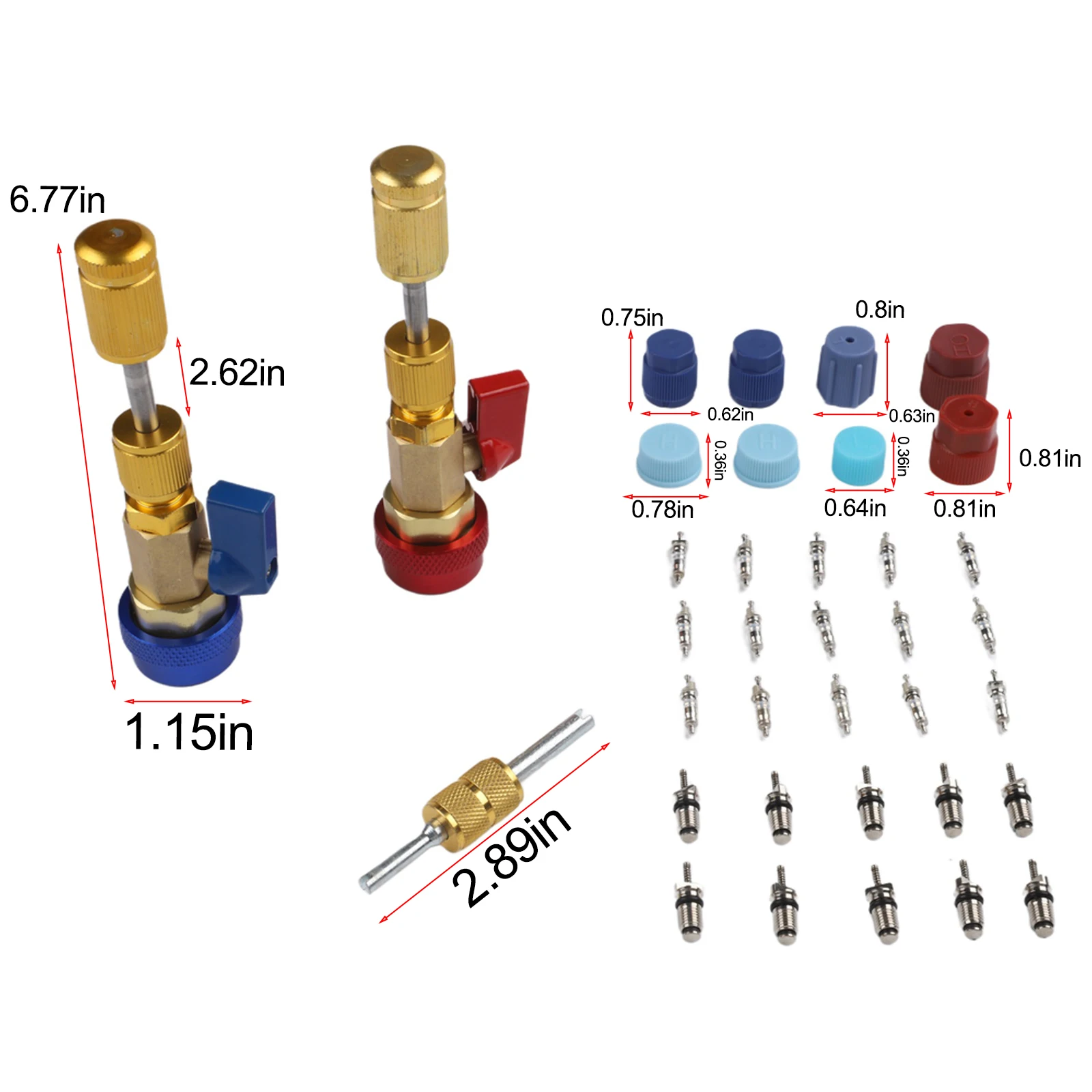Efficient For R134A Valve Core Removal Tool for HVAC with Compatibility for R22 and For R410 Air Conditioning Units